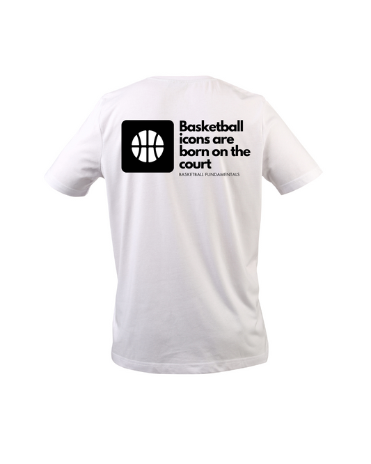 Basketball icons are born on the court t-shirt